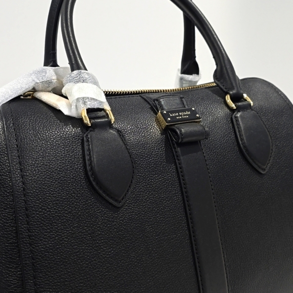 Kate Spade Black Satchel with Gold Accents